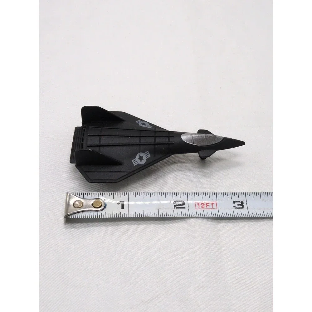 Black Stealth Diecast Military Plane Toy 3